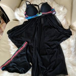 Two piece Drape Swim